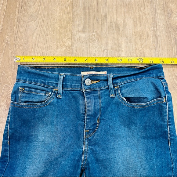 Levi’s 710 Super Skinny Jeans Women’s Size 28 Blue Stretch Mid Rise - Picture 10 of 13